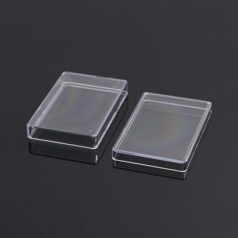 Rectangular Transparent Plastic Storage Case Playing Card Container for Club L9CD