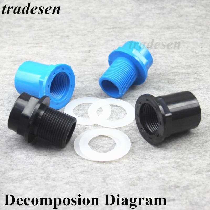 1Pcs I.D.20-50mm Thicken Aquarium Drainage Connector Fish Tank PVC Pipe Drain Joint Garden Home Hydroponic Water Tube Fittings
