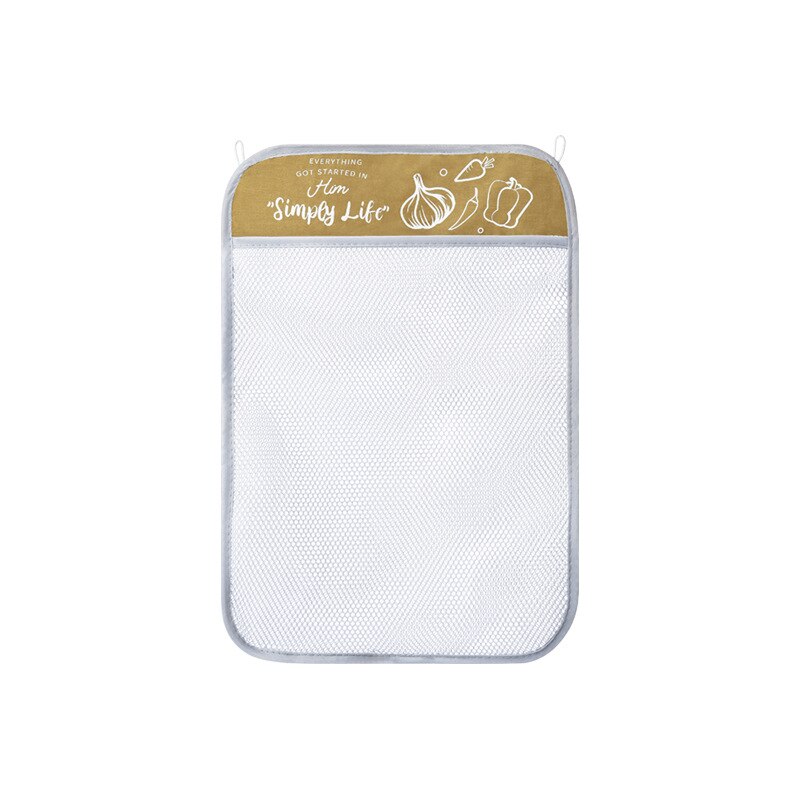 Filet à fruits et légumes réutilisable, sacs en filet de cuisine, pour l'ail, le gingembre et les oignons, emballage mural suspendu, filet de rangement, Organization de la maison: ginger yellow