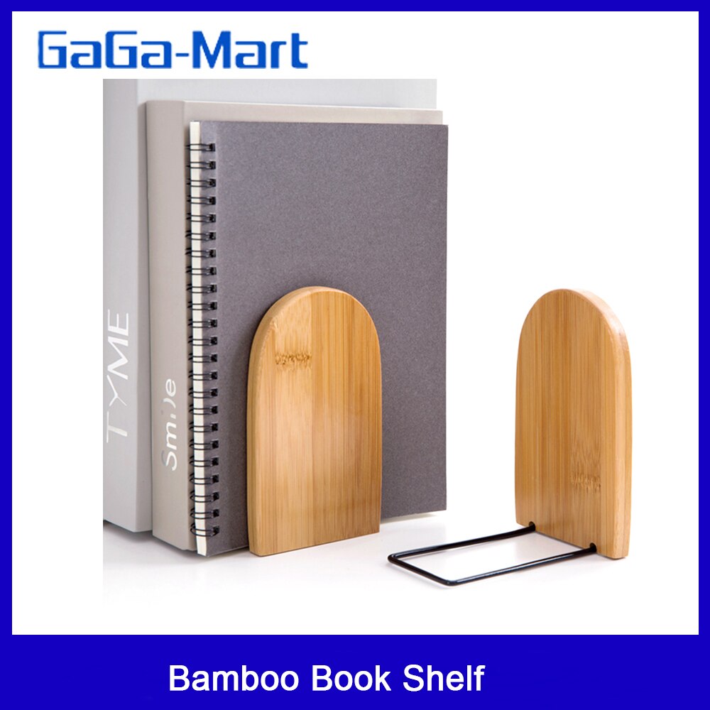 Bamboo Book Rack Books Holder Bookend Wall Shelves... – Grandado