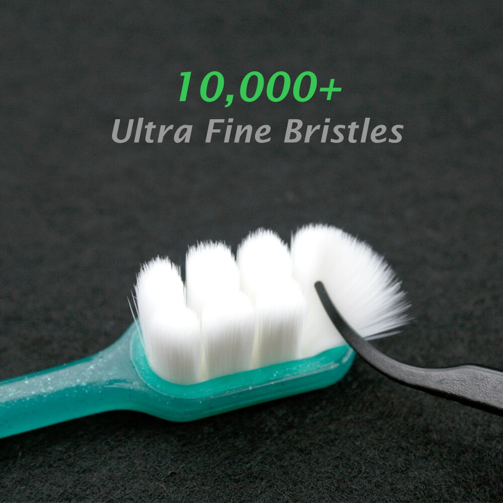 Super Dichte Haren Tandenborstel Ultrasoft Bamboe Houtskool Vezels Zacht Mondverzorging Voor Kids Zwangere Gevoelig Tandvlees Met Case