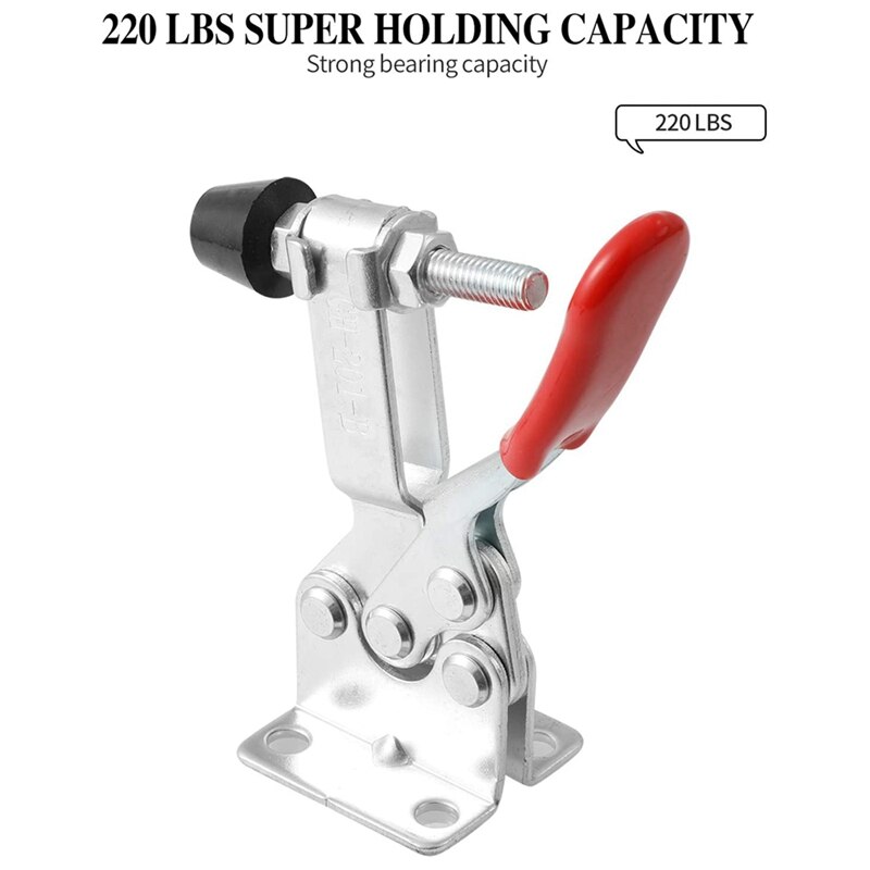 6 PCS Hand Tool Toggle Latch Clamp 201B,220 Lbs Holding Capacity Horizontal Clamp Horizontal Quick Release Toggle Clamp