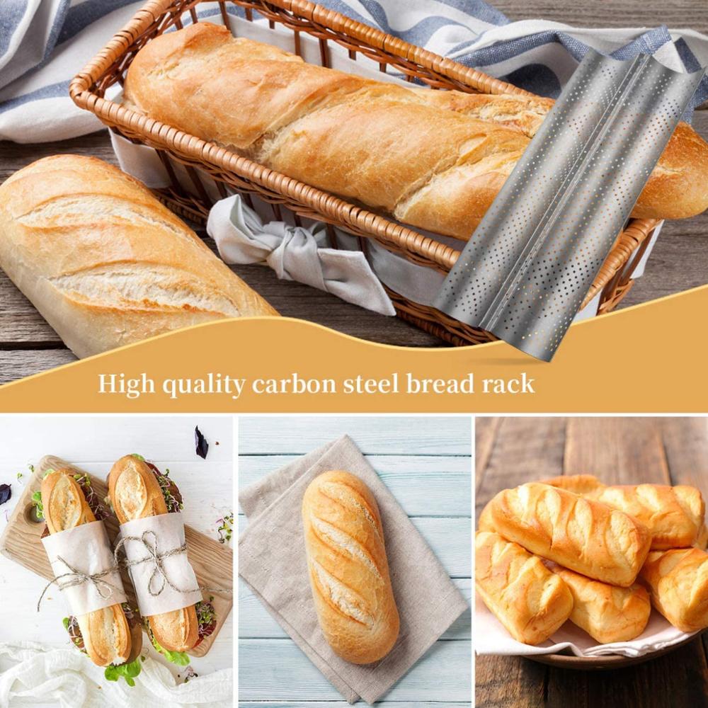 Bakvorm antiaanbaklaag frans brood bakvorm koolstofstaal golfbroodstok stokbroodvorm keuken bakgereedschap