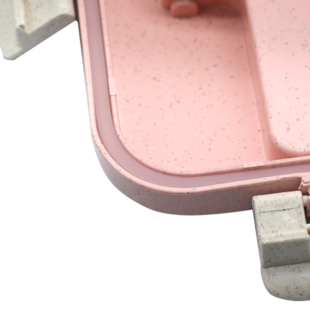 Portable Lunch Box Wheat Straw Dinnerware Food Storage Container Children Kids School Office Microwave Bento Box