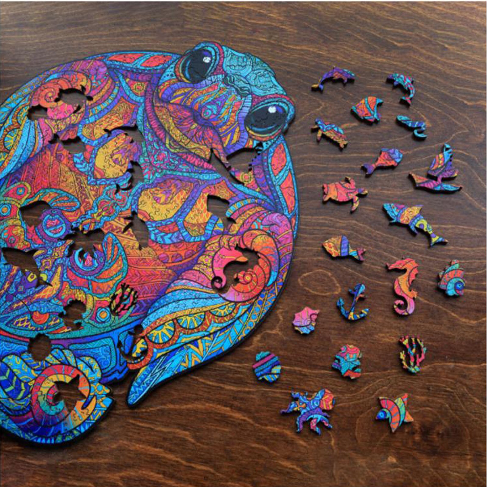 Schildpad 3d Onregelmatige Puzzel Houten Puzzel Volwassen Kinderen Educatief Cadeau Dinosaurus Onregelmatige Puzzel Papier