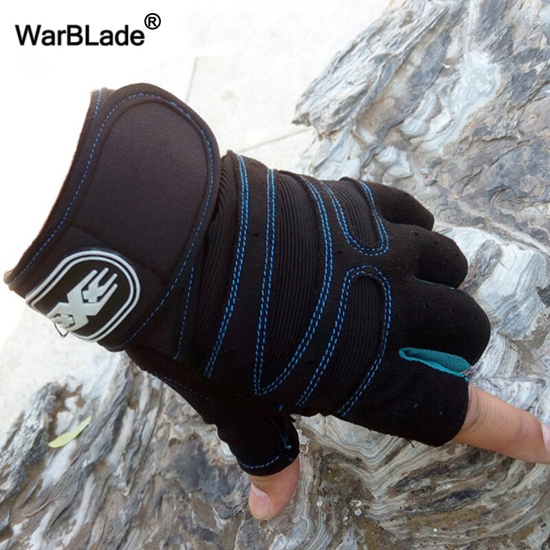 Wbl masculino luvas de ginásio exercício protegendo respirável musculação treino luvas esportivas fitness peso-levantamento metade dedo luvas