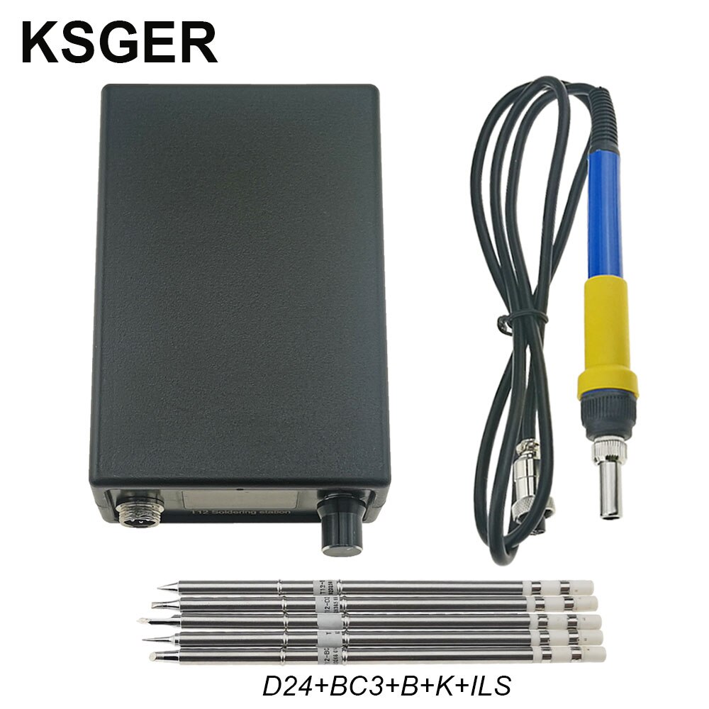 Ksger  t12 lödkolv station stm 32 oled gör-det-själv kit löda elverktyg svetsjärn spetsar temperaturkontroll handtag: Uppsättningar 5