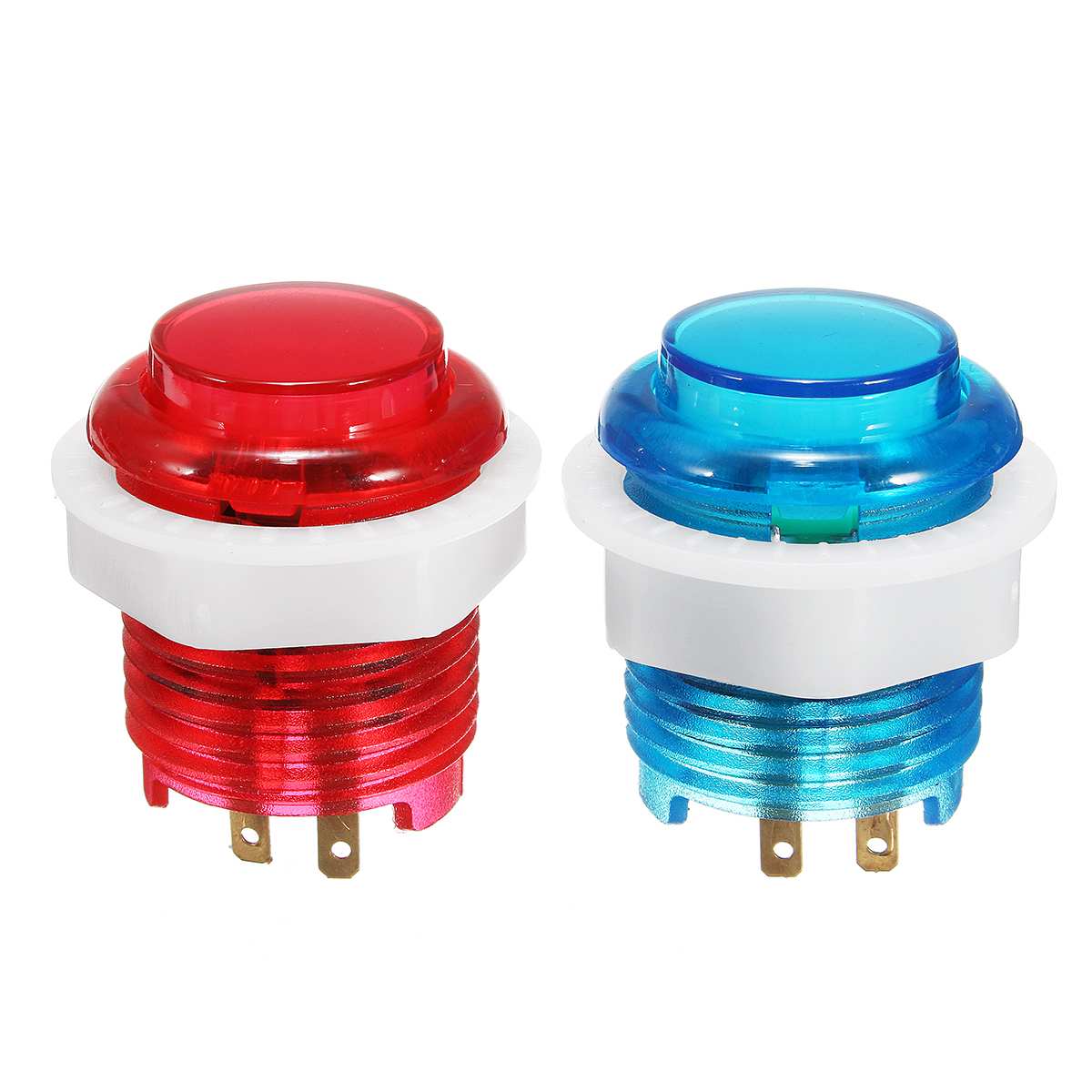 20 stk gjør-det-selv-joystick arkadesett 2 spillere med 20 led arkadeknapper 2 joysticker usb-kodersett + kabler arkadespill delesett