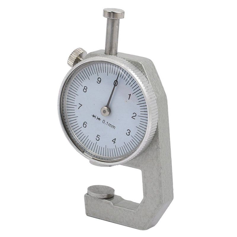 0 to 10mm Range Measuring Tool 0.1mm Resolution Round Dial Thickness Gauge