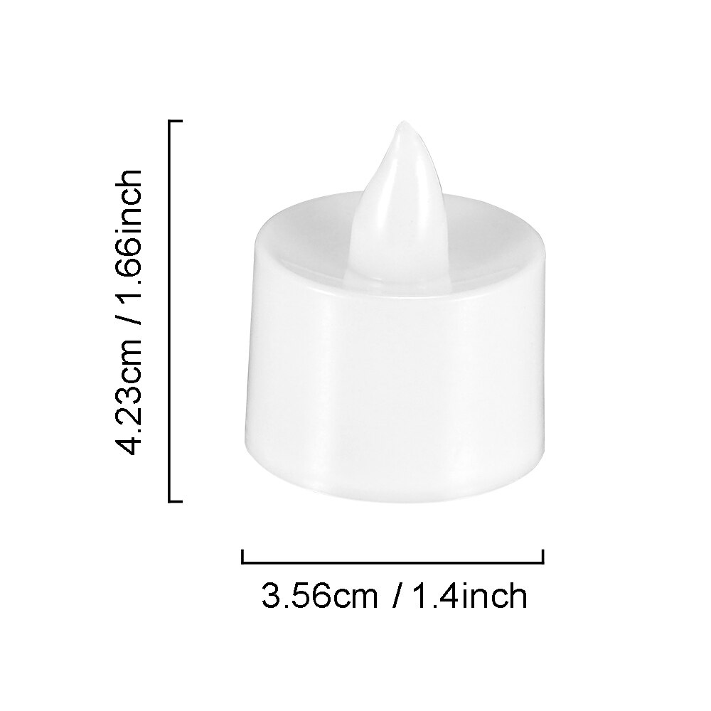 Lámpara de decoración para el hogar, luz Led de noche, blanca, redonda, amarilla, parpadeante, 24 Uds.