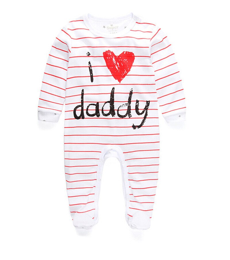 Newborn Baby Girls And Boys Footies Clothes Pure Cotton Bebe Rompers For 0-12 Months Infant Clothing: Pink Stripe / 3-6M