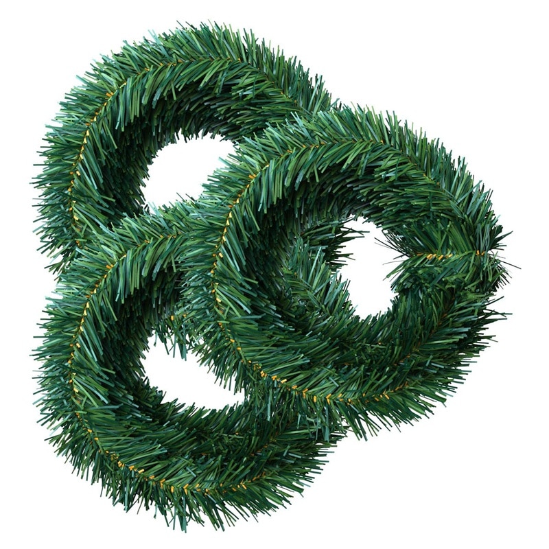 Kerst Guirlande Kunstmatige Groene Pine Slingers Zachte Kerst Bruiloft Decoraties (6 Rolls, Per Rol 18 Voet): Default Title