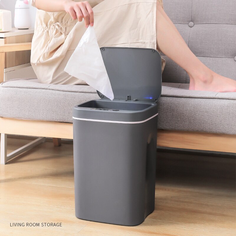 Intelligent Trash Can Automatic Sensor Dustbin Smart Sensor Home Electric Waste Bin For Kitchen Storage Bathroom Paper Basket