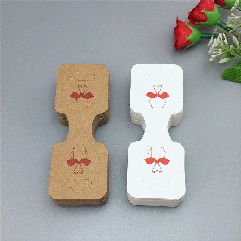 50Pcs/Lot Necklace Holder Jewelry Display Packaging Kraft Paper Fixed Multiple Patterns Printing Bracelet Jewelry Cards