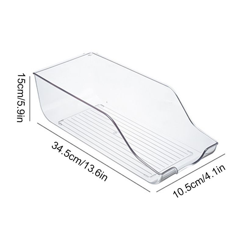 Refrigerator Organizer Bins Stackable Fridge Food Storage Box Clear Plastic Pantry Food Freezer Rack Organizer Tool: F