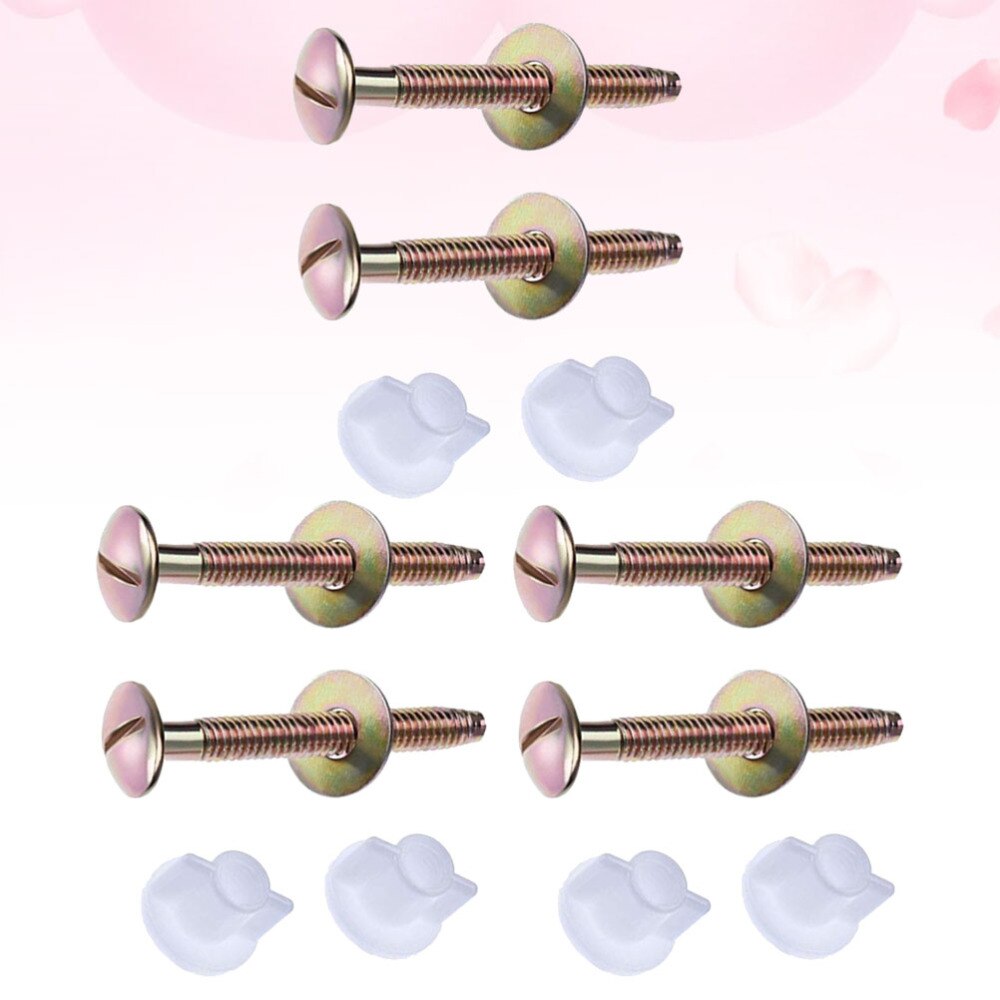 6pcs Toilet Bolt Toilet Tank Screw Fixing Bolt Fixed Fittings Toilet Screws Toilet Accessories with Nuts and Washers