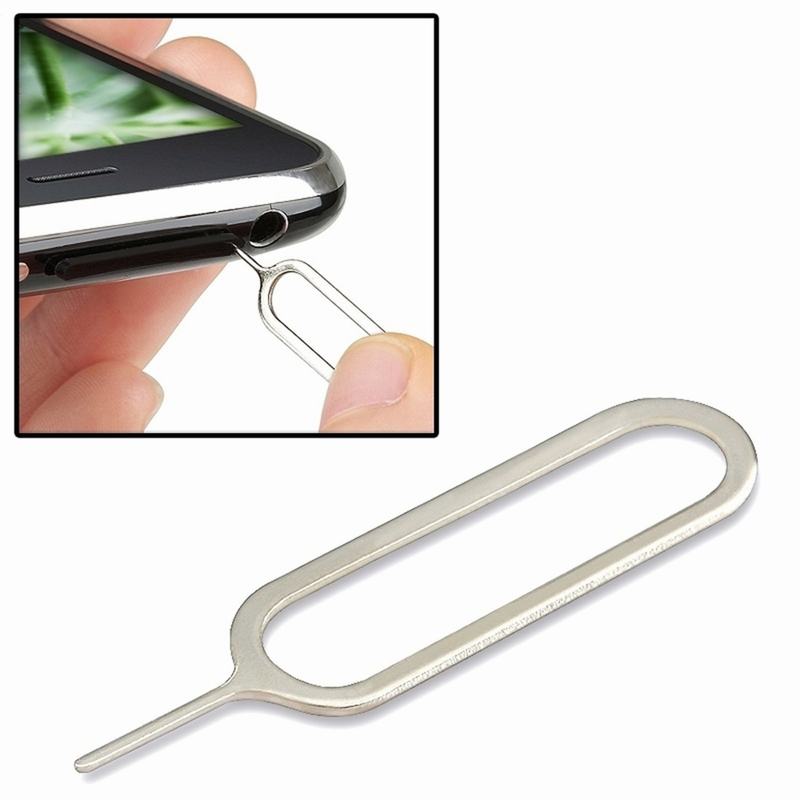 50 stks/partij SIM Card Tray Removal Remover Eject Pin Key Tool Voor iPhone 5 5 S 5C 4 4 S 6 6 S 7 8 6 Plus Voor Galaxy S4 S5 S3 S6