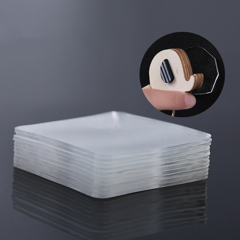 10 X Clear Double-Sided Sticky Pads Double Sided Adhesive Tape Two Sides Mounting Sticky Tape Self-Adhesive For Dash Cam Camera