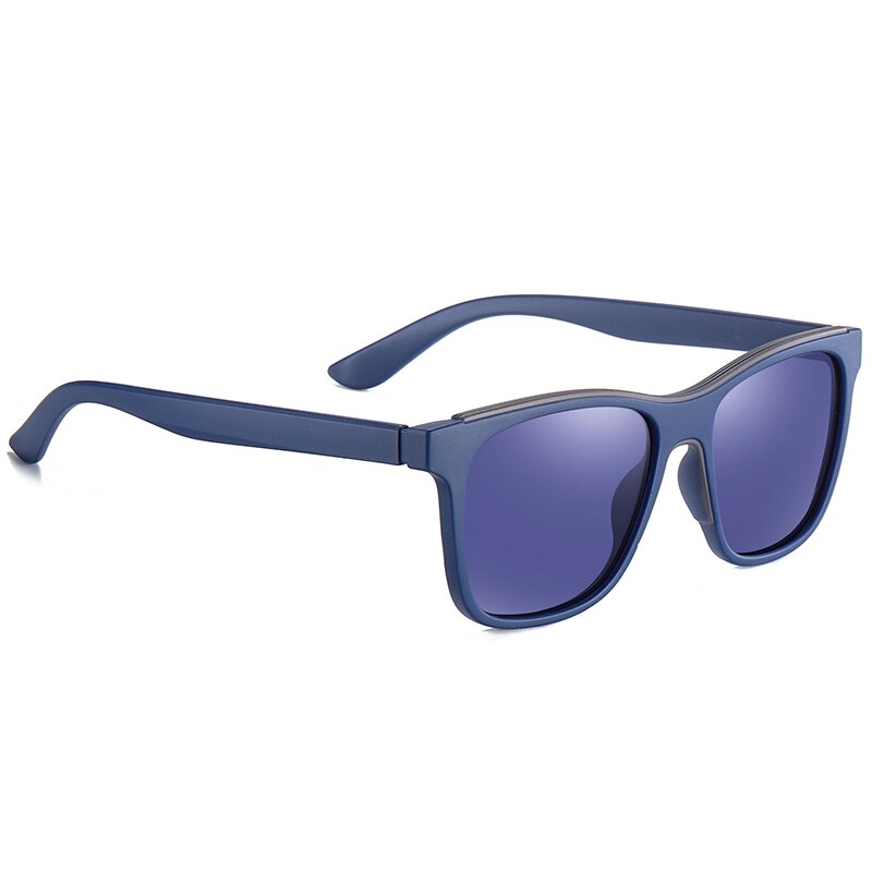 AOFLY BRAND Polarized Sunglasses Men TR90 Frame Mirror Driving Fishing Sunglasses Male zonnebril heren UV400: C5Blue