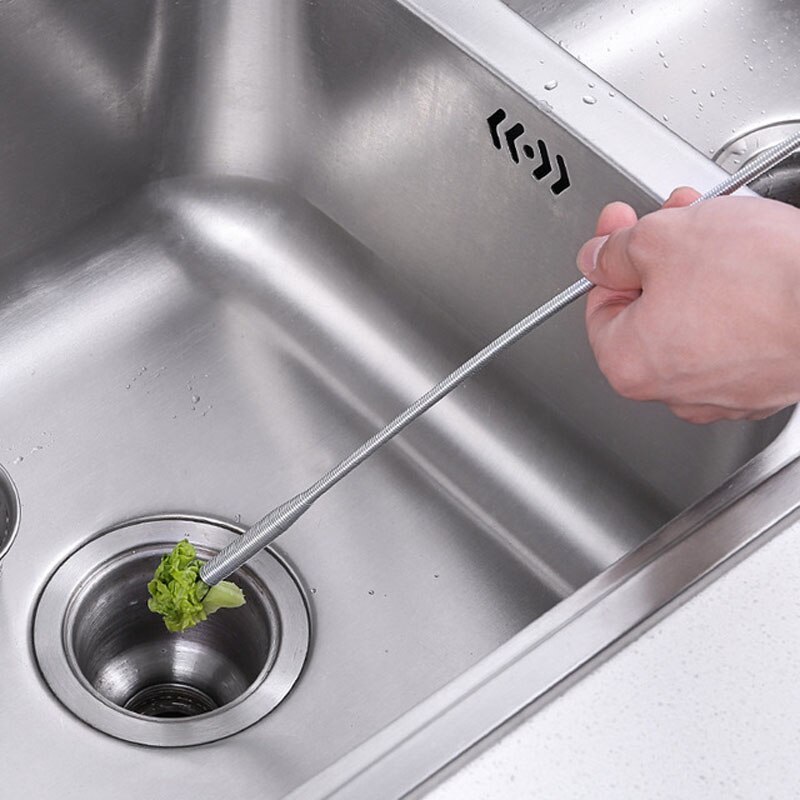 Hand Bending Pressure Sewers Clip Device Junk Sewer Dredge Handle Hair Cleaning Tool Drain Sewer Dredge Pipeline Hook