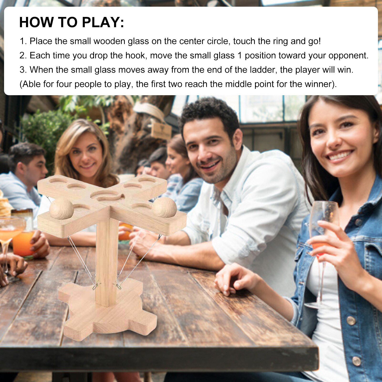 Party-bar-getränke, interaktives spielzeug, sammelspiele, ringwurfhaken mit schnaps, leiter-set, holzschlaufe, beziehungsspielzeug