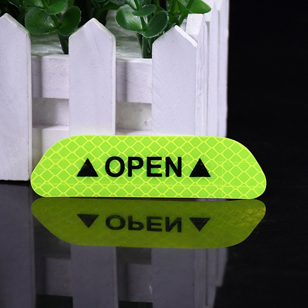 4 Stks/set Auto Styling Waarschuwing Auto Sticker Aangebracht Op De Deur Veiligheid Te Openen De Deur Crash Veiligheidswaarschuwing Stickers reflecterende