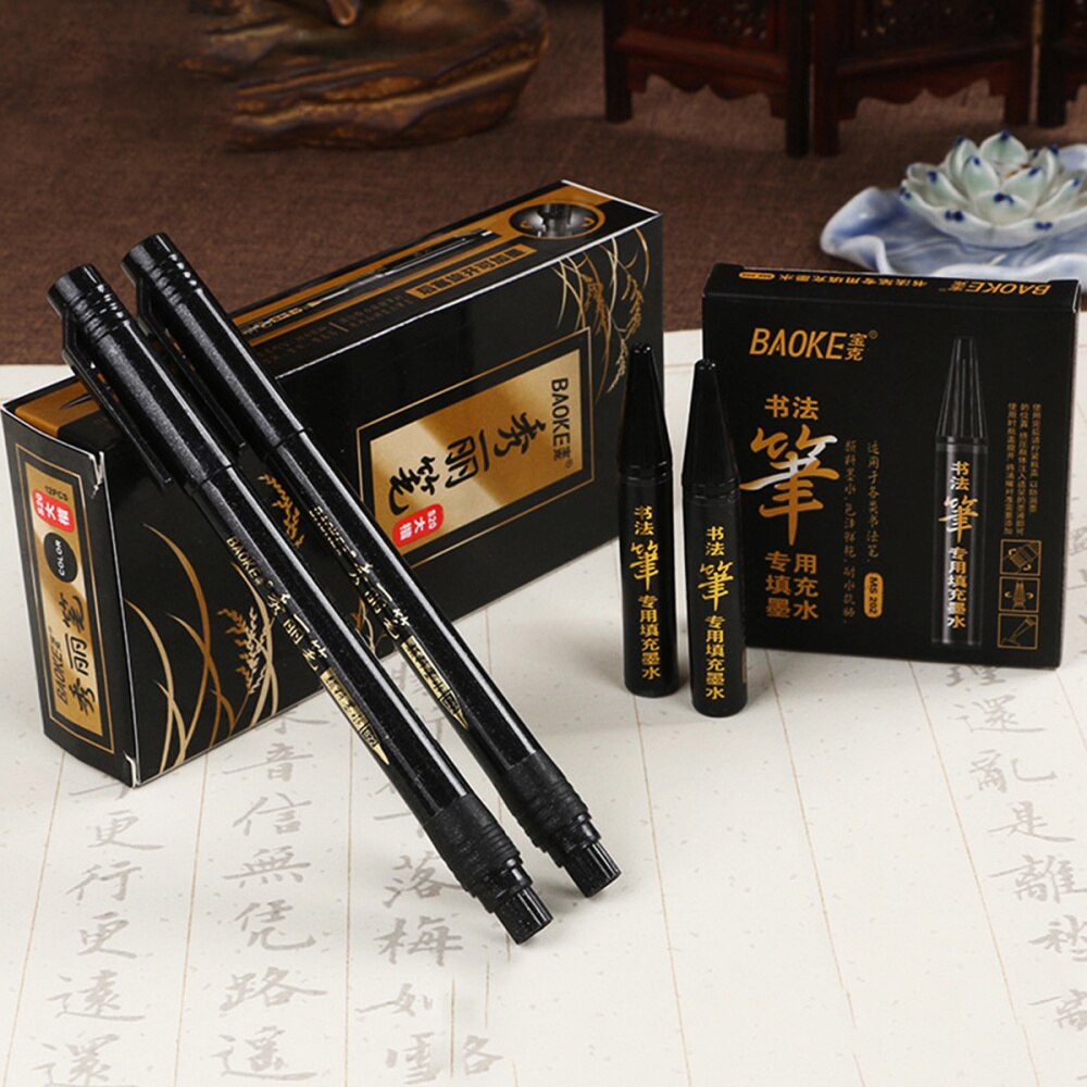 1 Set of Calligraphy Pens Chinese Japanese Kanji Characters Writing Brushes Refillable Pens Marker Pens Ink Pens Writing Signatu