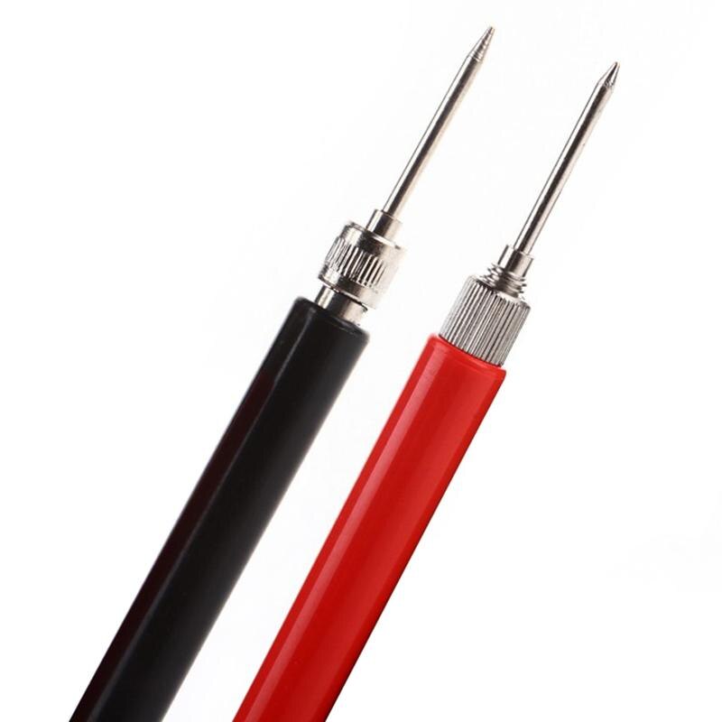 1 paar 120mm Spring Test Probe Tips Geïsoleerde Test Haak Draad Connector voor Multimeter Roestvrijstalen Naald Meetsnoeren pin