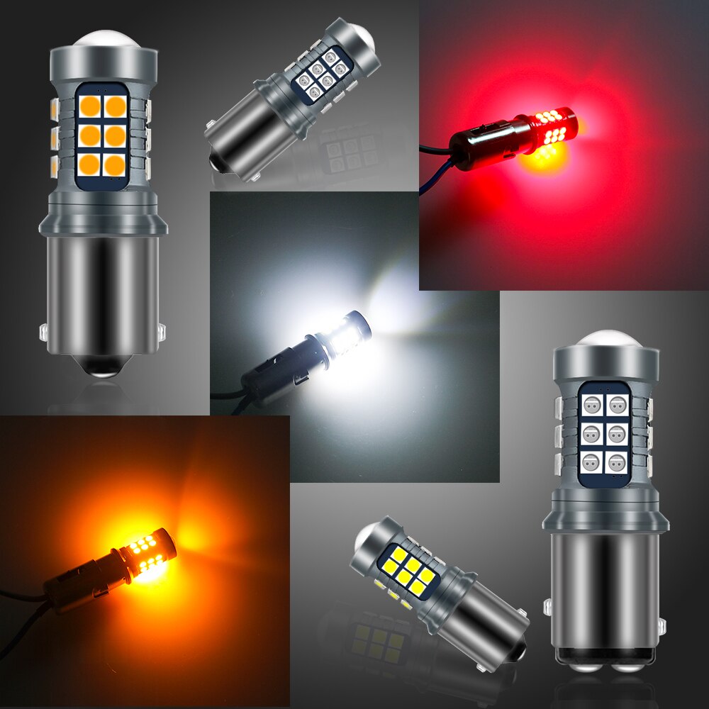 2Pcs 1156 BA15S P21W BAU15S PY21W BAY15D Led Canbus Lamp 1157 P21/5W R5W 7440 W21W 3030 27SMD Lamp Reverse Drl Auto Licht 12V