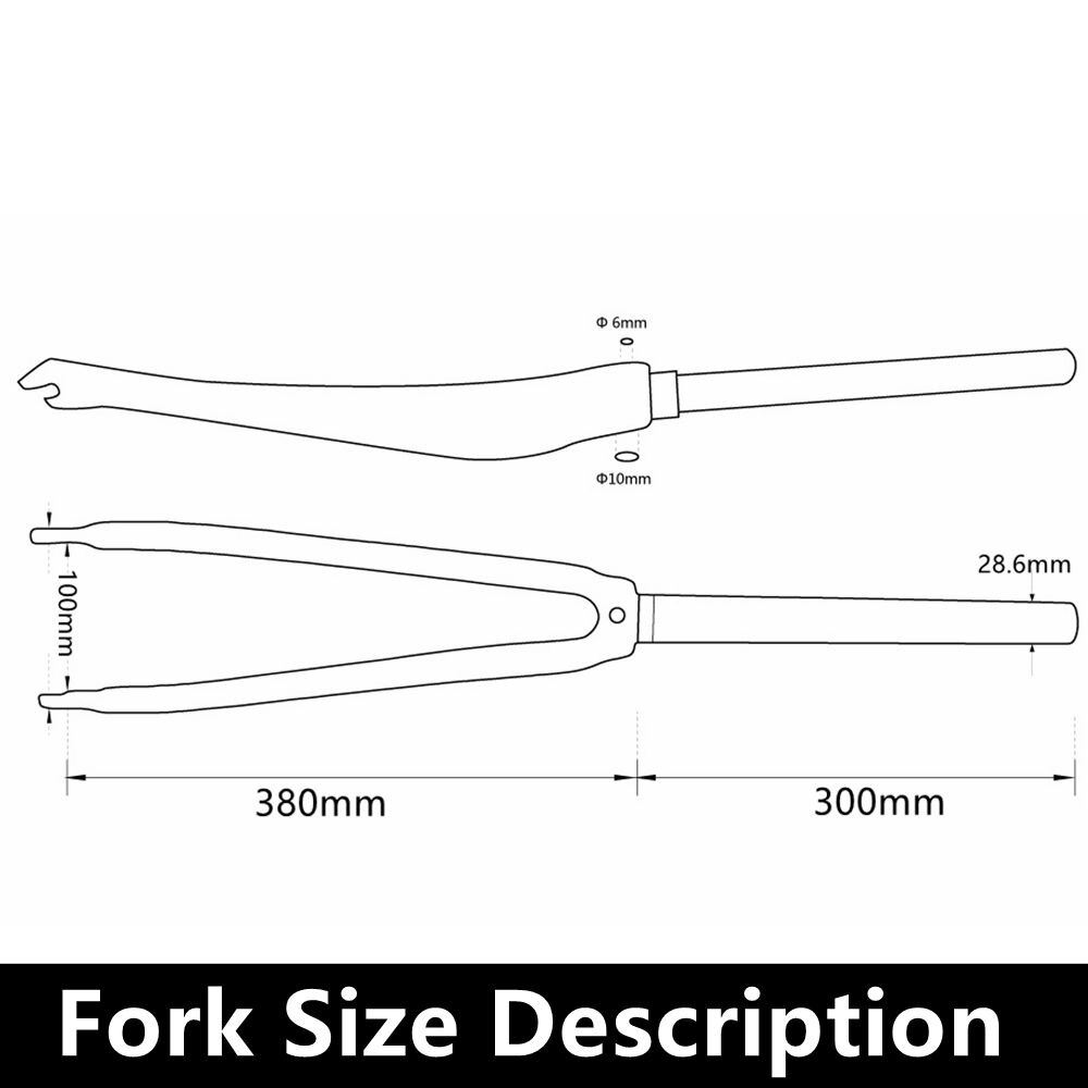 Horquilla de carbono ultraligera para bicicleta de carretera 700C 1-1/8 "3 k negro mate 28,6mm bicicleta V Freno de carretera tenedores piezas de bicicleta 420g