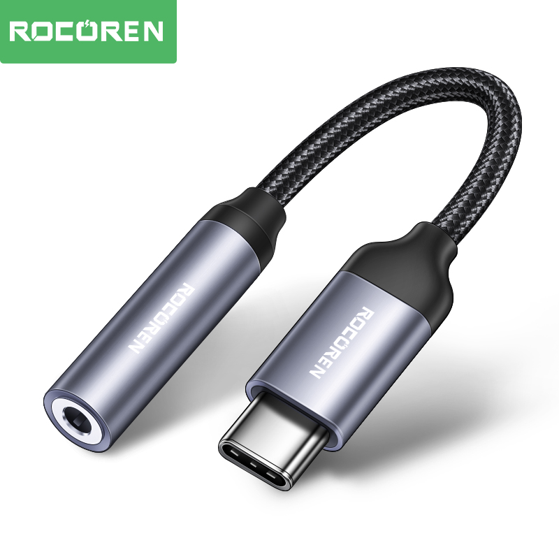 Rocoren usb typ c bis 3,5mm kopfhörer aux Adapter buchse Digital Audio- kabel kopfhörer konverter für iphone 15 Profi huawei sumsang