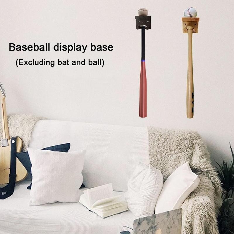 Honkbalknuppel Holder Wall Mount Houten Display Hanger Hockey Bat Softbal Stick Rack Accessoires Stand Beugel Draagbare Houden K7R2