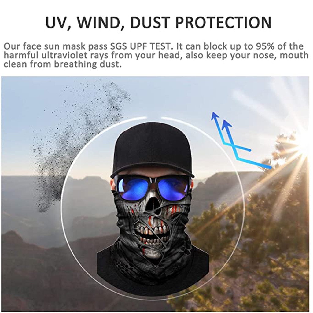 Ummer Men's And Women's Protective Magic Scarf Outdoor Headwear Bandana Sport Tube Uv Face Mask Workout Hiking #yl10