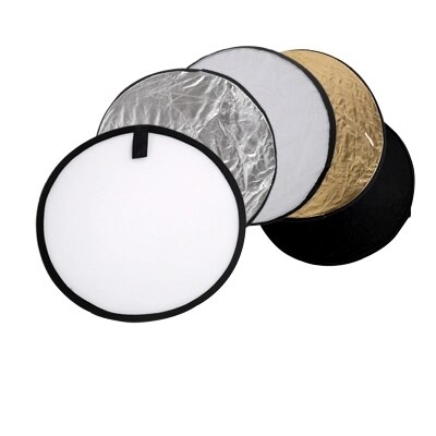 32 " 80cm 5 i 1 rund fotografi/fotoreflektor bærbar sammenleggbar lett rund reflektor med rund bæreveske med glidelås