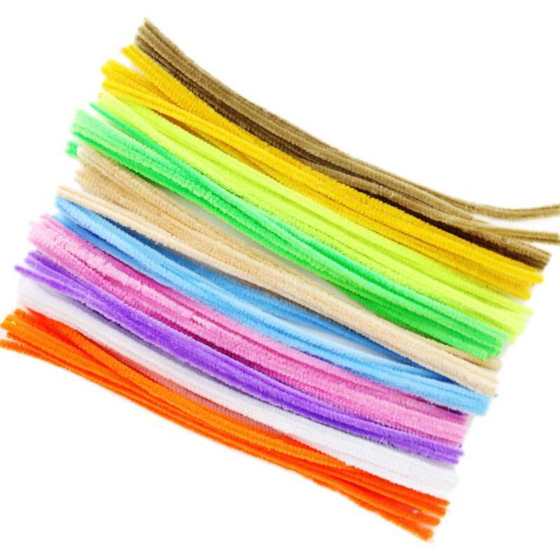 100PC Kids Handmade Learning Educational Toy Multicolour Chenille Stems Pipe Hairball Stick Enhance hands-on Ability Kids Toys: D-100PCS
