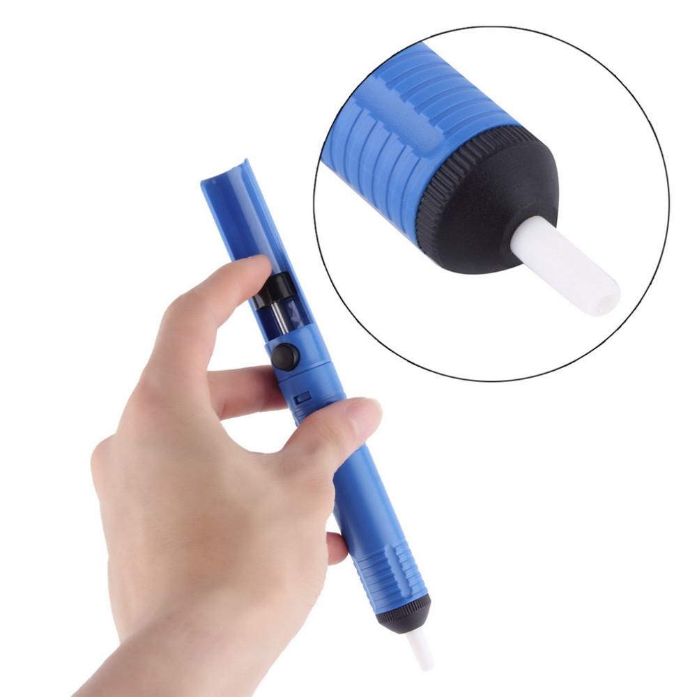 Blue Antistatic Solder Sucker Desoldering Pump Tool Removal Vacuum Soldering Iron Tin Desolder for PCB Electronic Device