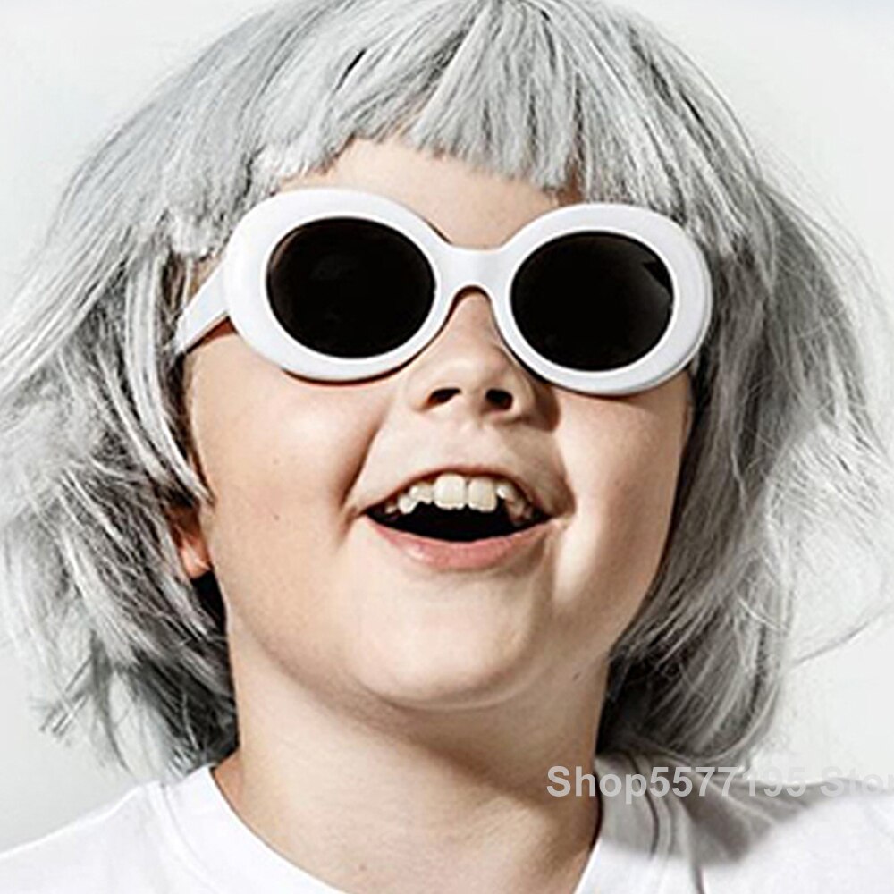 Lapset söpö optiset lasten lasit soikea kehys puhtaat värit syntymäpäiväjuhlakoristeet lasten fantasia infantiilit aurinkolasit