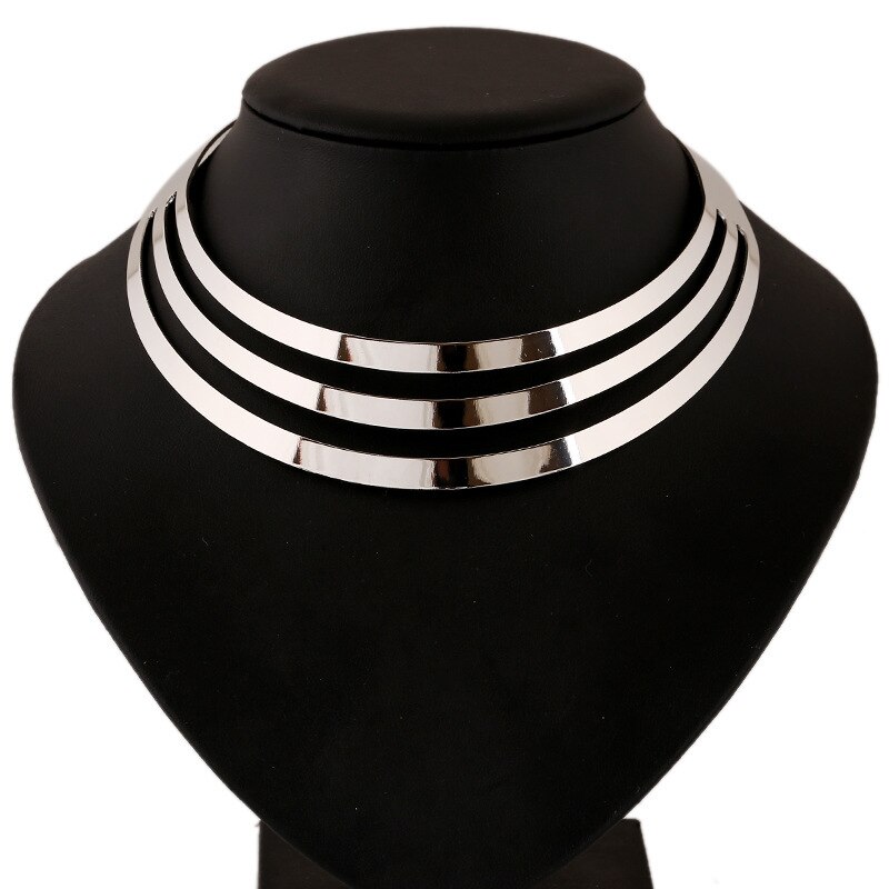 Overdreven Grote Verklaring Gold Metal Enamel Choker Ketting Voor Vrouwen Vrouwelijke Party Korte Kraag Sleutelbeen Keten Ketting Sieraden: Kobalt Violet
