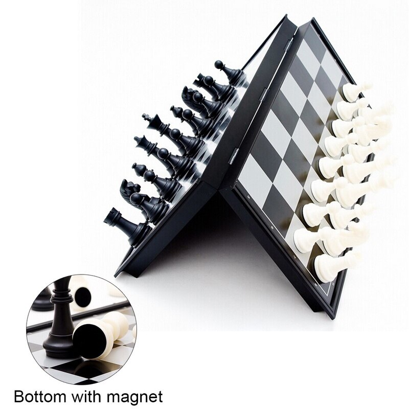 Chess Set For Chess Game Pieces Chess Magnetic Board Folding Plate Large Gold Silver Magnetic Reinforcement