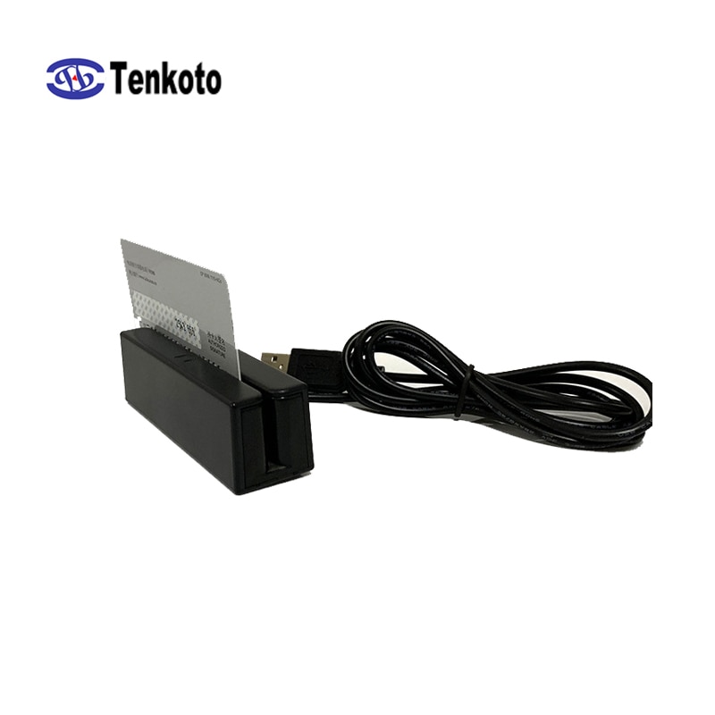 Lector de tarjetas magnéticas USB, Control de acceso de banda MSR, seguimiento completo de tres vías, tarjeta VIP, alta y baja Co