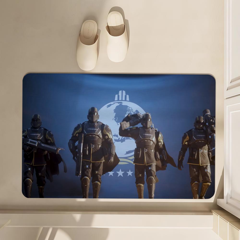 Helldivers 2 Tappetino Morbido Diatomea Bagno Tappetino Assorbente, Toilette del Bagno, Tappetino per la Casa, Tappetino per Porta Tappeto