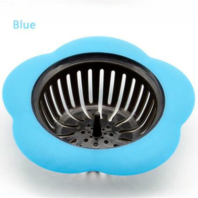 Convenient Silicone Sink Strainer Shower Sink Drains Cover Drain Sink Filter Plastic Kitchen Sink Stopper Bathtub Hair Filter: B