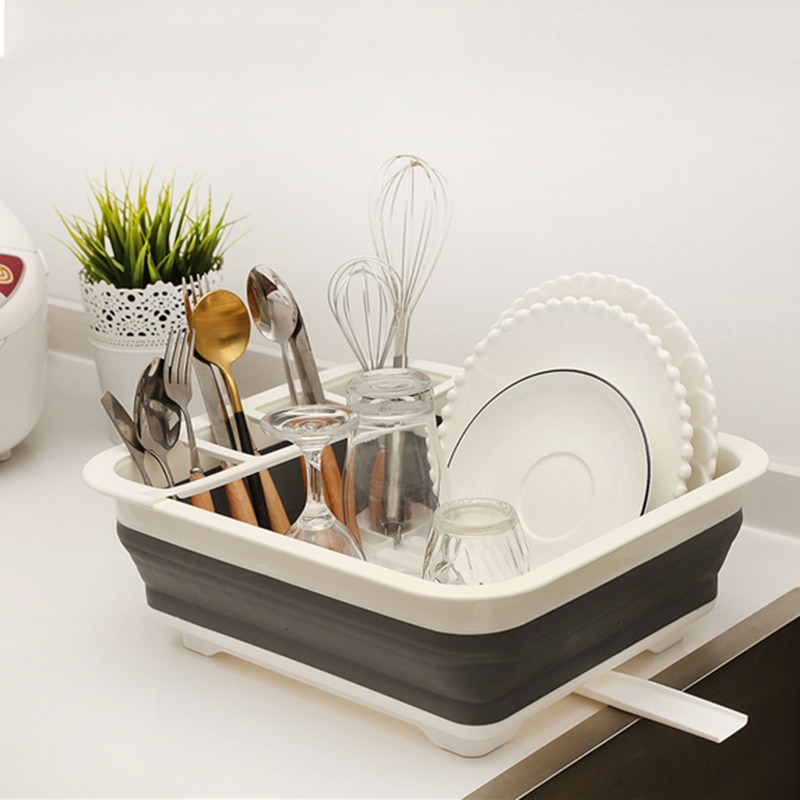 Kitchen Plate Bowl Storage Dish Rack Storage Holder Sink Shelf Organizer Kitchen Accessory Stackable Plate Dish Organizer