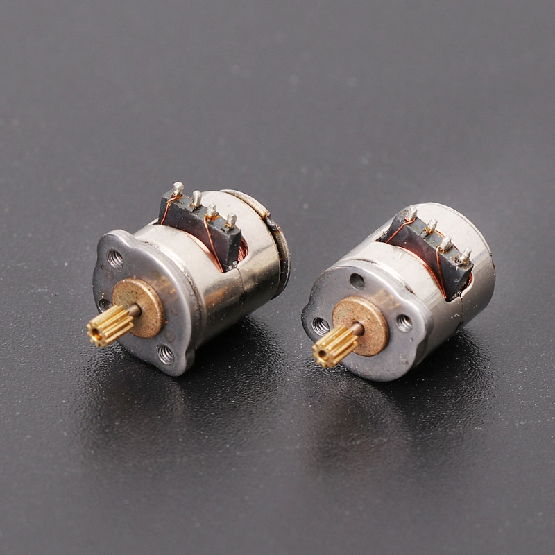 Micro moteur pas à pas 3V, 2 phases, 4 fils, Dia.8mm, 10 pièces, pour produits numériques, appareil photo,
