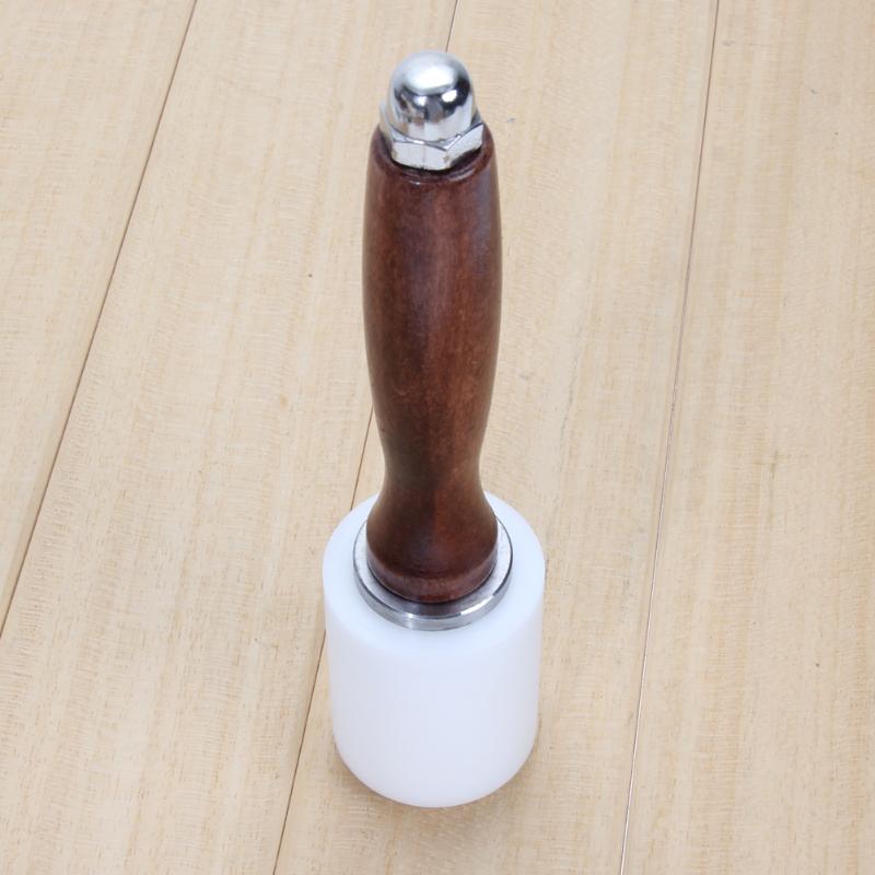 Leather Carving Hammer DIY Leather Craft Punch Cutting Nylon Hammer Tool with Wood Handle Leathercraft Carving Hammer