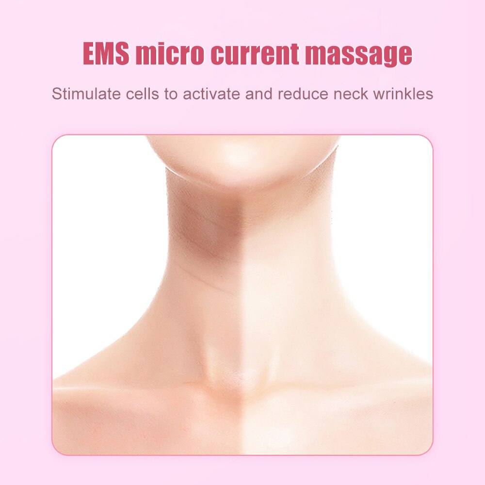 3 Colors LED Photon Therapy Neck and Face Lifting Tool IPL Vibration Skin Tighten Reduce Double Chin Anti-Wrinkle Remove Device