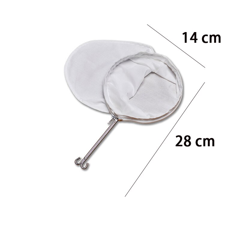 Yolife Milk Tea Filter Bag with Handle Coffee Cotton Cloth Strainer Tea Infusers for Loose Bubble Tea Mesh Strainer Colander: Gray