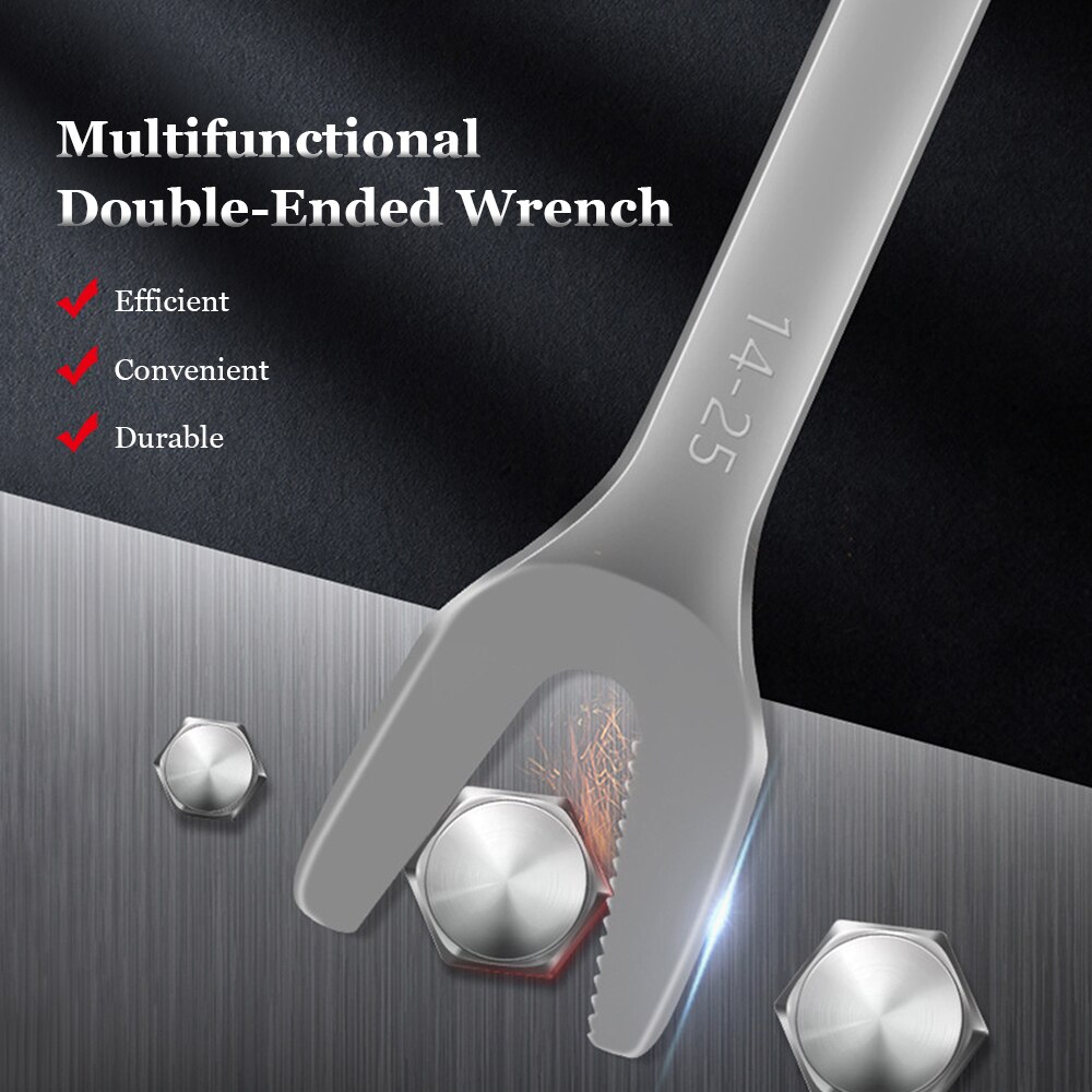 Llave de doble punta, llave abierta, llave dentada de mandíbula abierta 7/32-1 con apertura dentada de 6-25mm