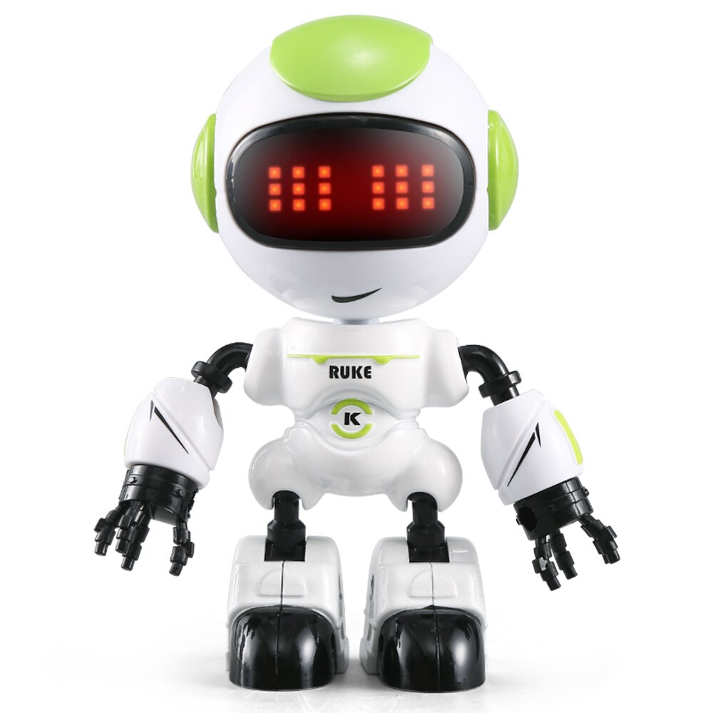 Intelligente Vroege Onderwijs Kinderen Rc Robot Touch Control Smart Mini Legering Robots Speelgoed Voor Jongens Meisjes Met Led licht: R9 Green