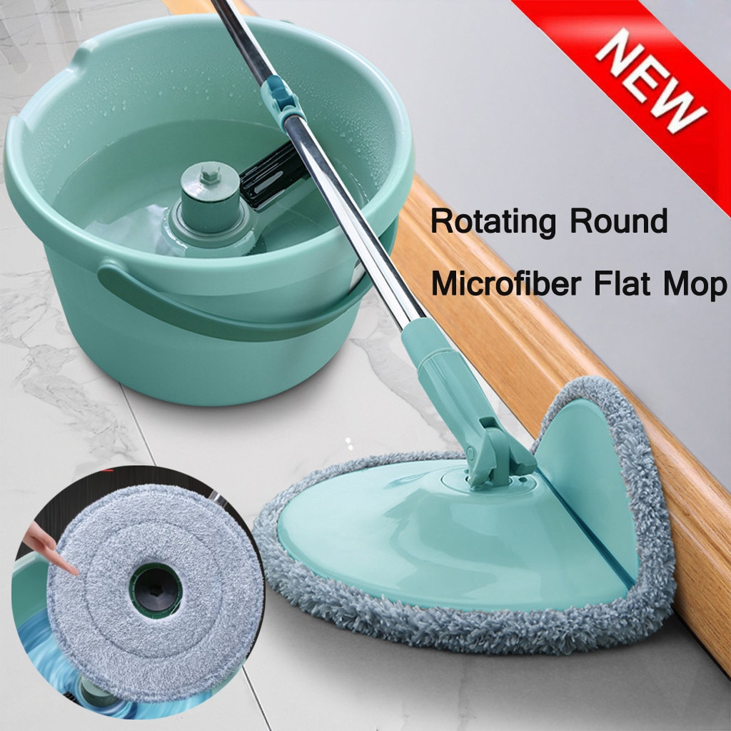 ° Hoofd Magic Vloer Mop Emmer Hoofd Microfiber Spinning voor Hout Keramische Tegels Floor Cleaning